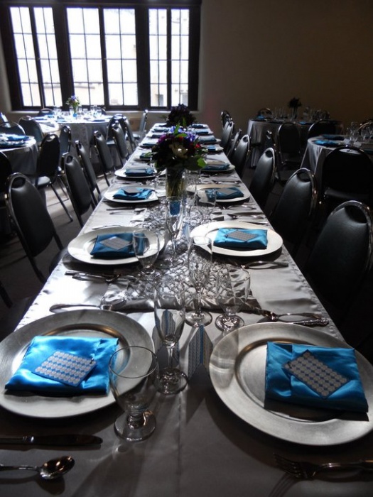Balboa table diego Patty's At Rentals Linen Satin rentals Park Silver San    runner Event san in Diego