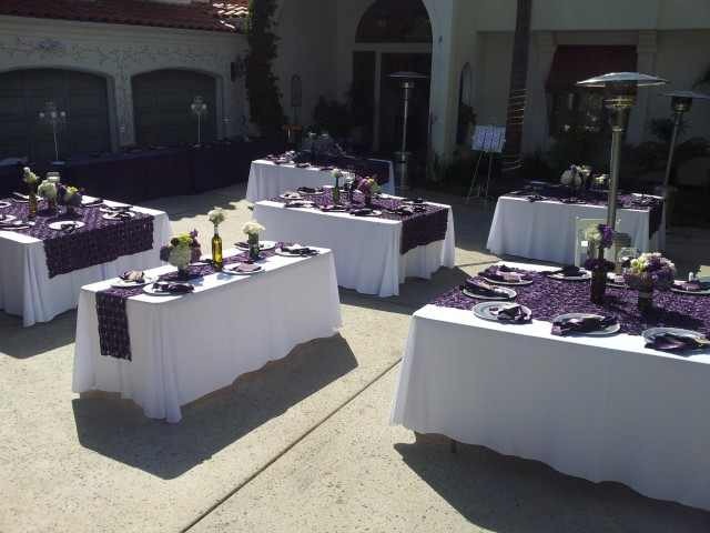 Patty's   Specialty Diego table  Linens in diego san New runner Linen rentals San Rentals